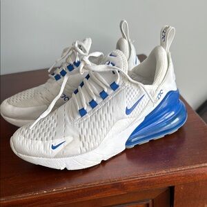 Nike Kids White and Blue Sneakers